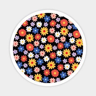 Colorful Floral Pattern Magnet